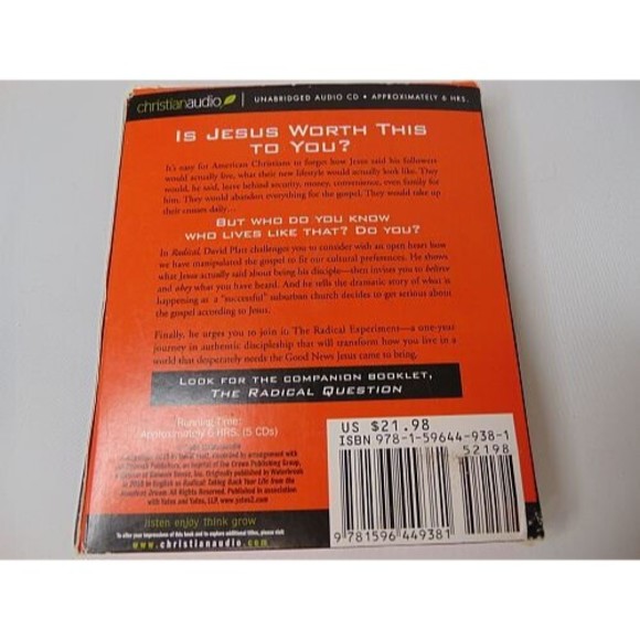 Radical : Taking Back Your Faith from the American Dream AUDIO CD by David Platt - Picture 2 of 3